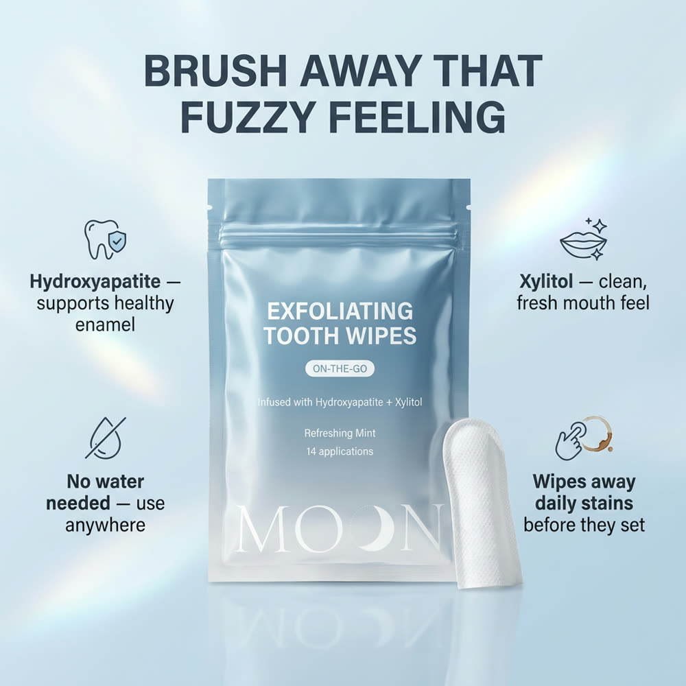 MOON Exfoliating Tooth Wipes