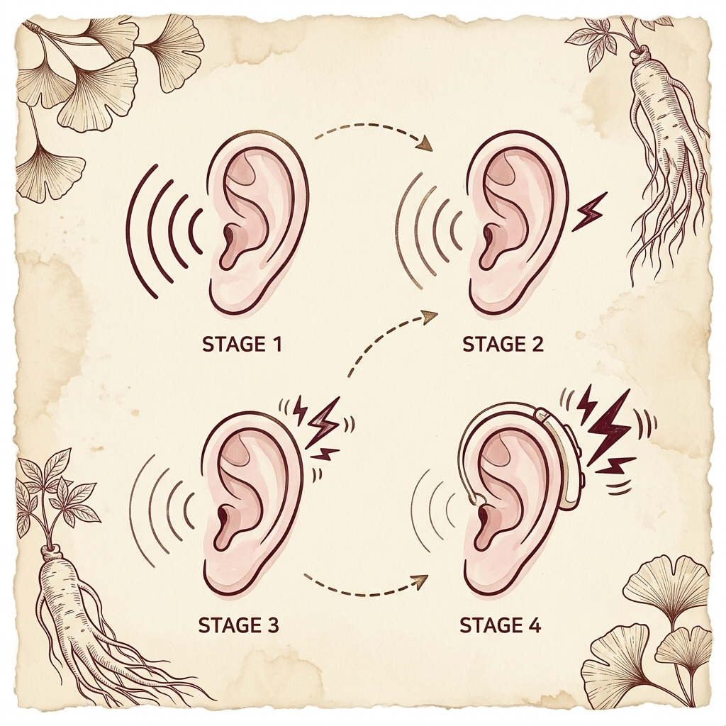 Progression from constant ringing to hearing decline and sleepless nights