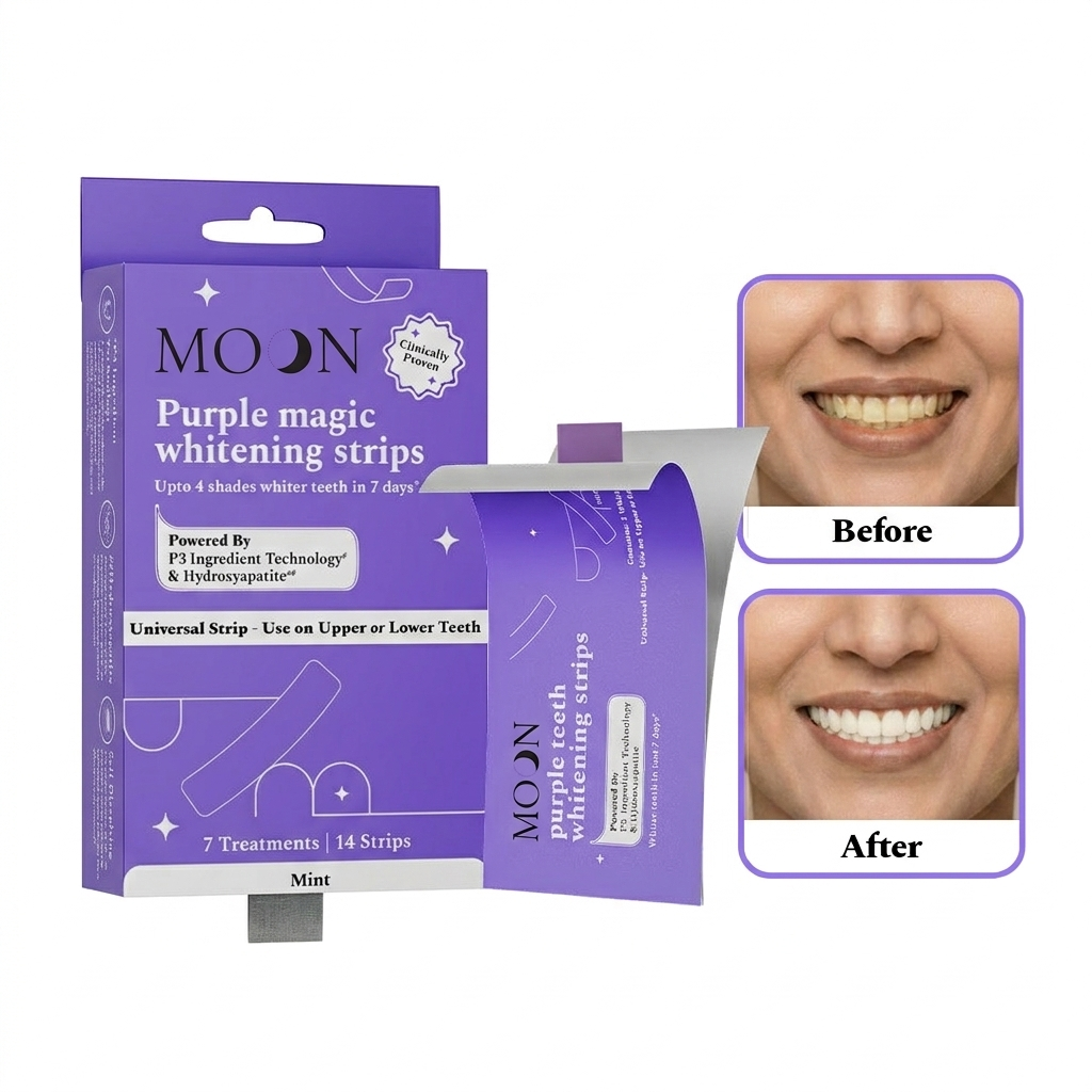 Purple Magic Teeth Whitening Strips - Self Dissolving