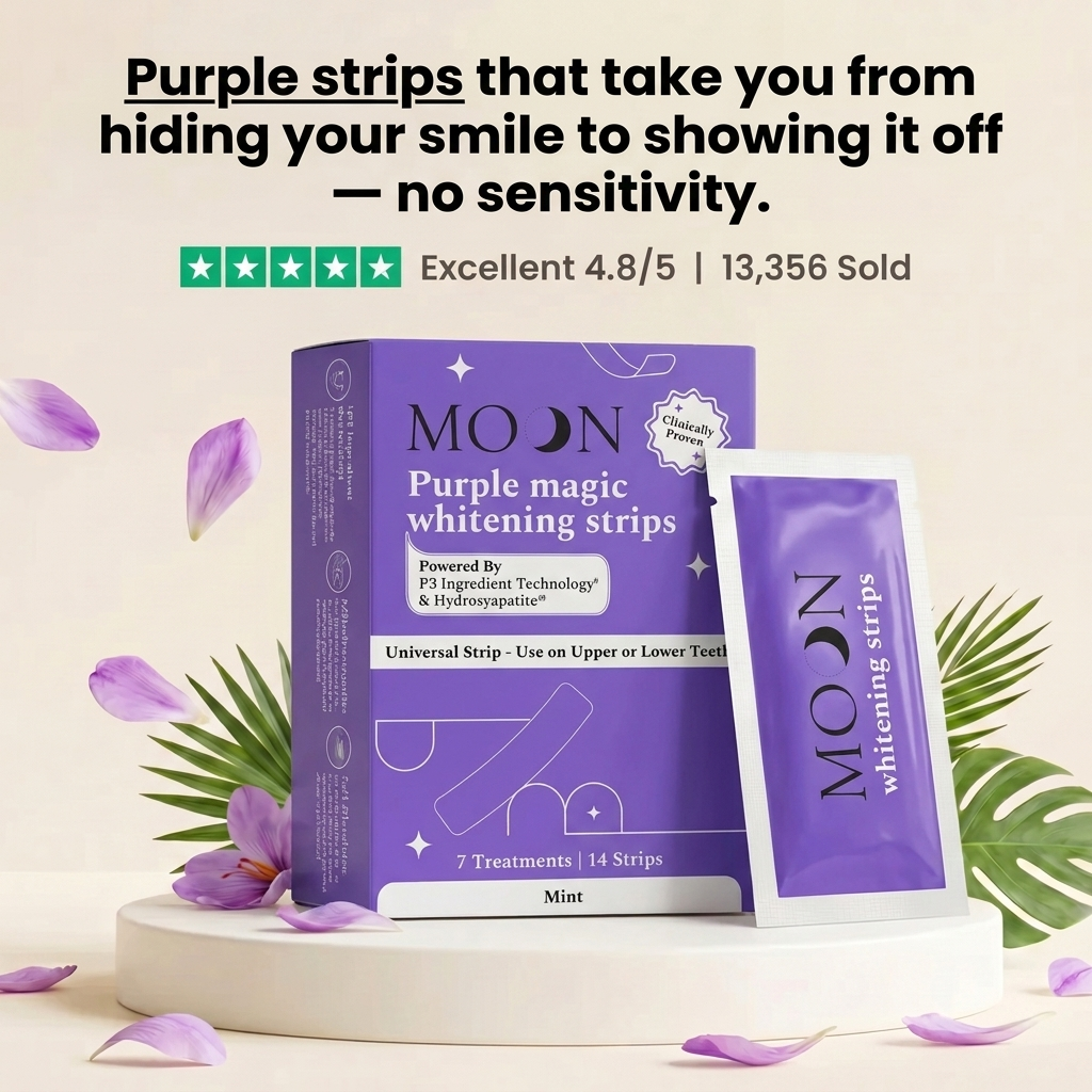 Purple Magic Teeth Whitening Strips - Self Dissolving