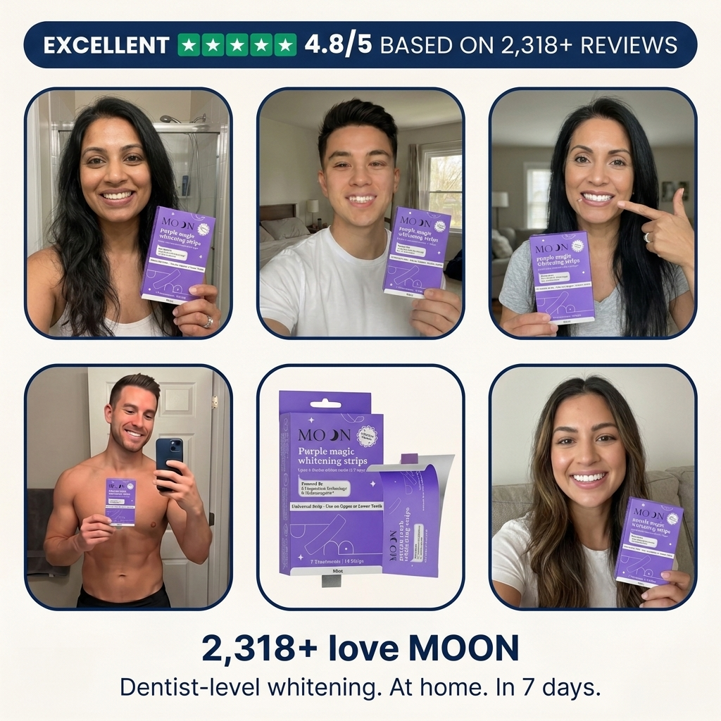 Purple Magic Teeth Whitening Strips - Self Dissolving